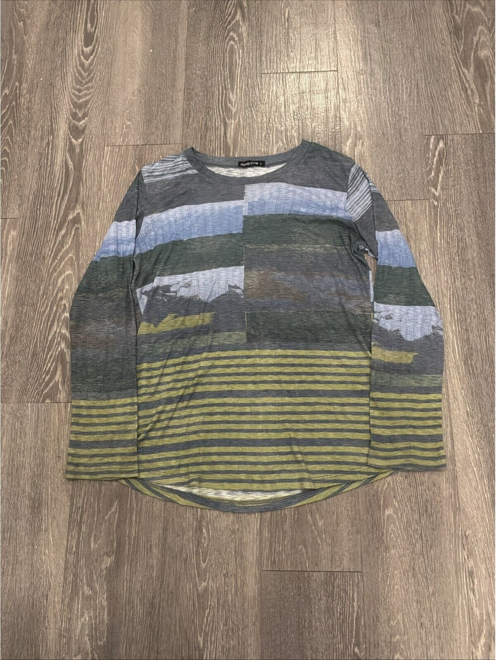 David Cline Womans Large Long Sleeve Multicolored Top
